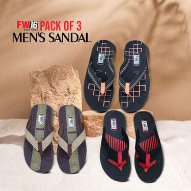Pack of 3 Men's Sandals (MS2)