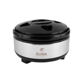 Elina Double Walled PUF Insulated Stainless Steel Casserole with Plastic Cover & Handle | Leak-Proof | Lightweight | Odour-Proof | Ideal for Keeping Food Hot for Long Hours, Silver