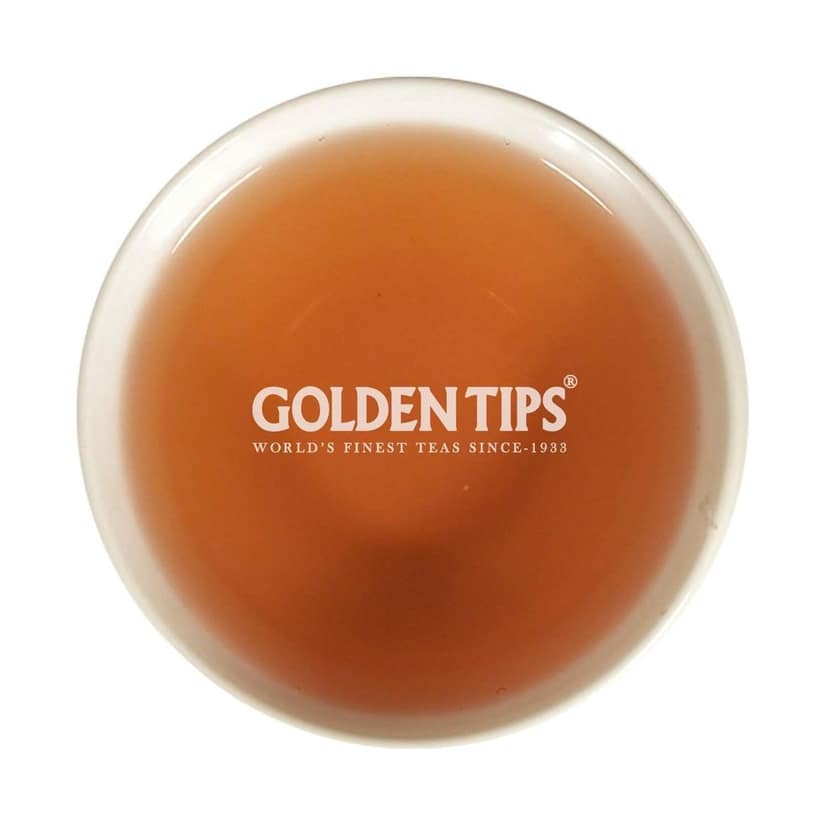 Golden Tips Healthy/Natural and Organic Rare First Flush Darjeeling Tea with Zardosi Work on Velvet Pouch in Pinewood Box (100 Gram, 50 Cups) view 5