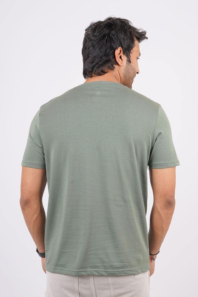 Men's Laurel Wreath Pima Cotton Crew Neck with Logo view 4