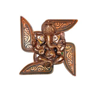 Wall Hanging Religious God Swastik Shri Ganesh Idol Decorative Wall Frame Handicraft Statue Showpiece Gift Item