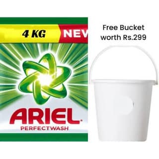 ARIEL PERFECT WASH 4KG BUCKET FREE
