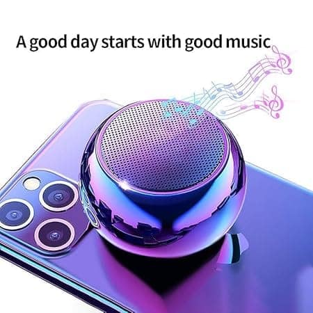 Mini Boost Wireless Bluetooth Speaker with Deep Bass Sound, Built-in Mic, Portable Metal Design, Rechargeable Battery, Multi Color view 2