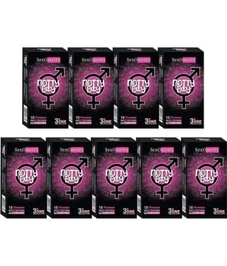 NottyBoy Ribs Dots Snug Fit Condoms - Pack of 90