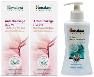 Himalaya Oil Clear Lemon Face Wash, 200ml & Herbals Anti Hair Fall Hair Oil, 200ml Himalaya Oil Clear Lemon Face Wash, 200ml & Herbals Anti Hair Fall Hair Oil, 200ml - Clear / 200 ml