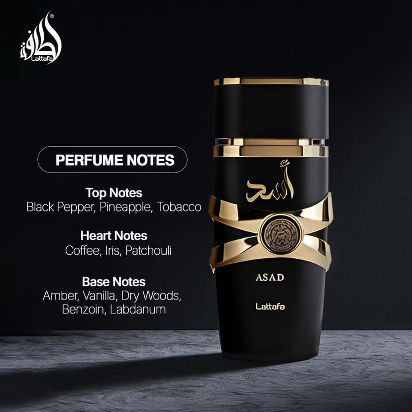 Lattafa Asad Eau De Parfum 100ml Long Lasting Luxury Perfume Spray For Men | Premium Refreshing Oud and Musk Fragrances (Asad) view 4