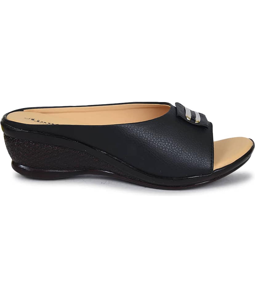 Ajanta - Black Women's Slip On Heels view 2