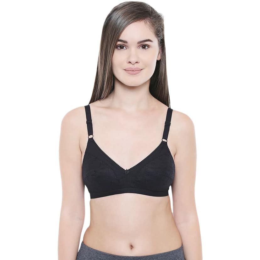 Bodycare Women Cotton Full Coverage Non Padded Regular Bra Pack - 2 E5501BS-BLACK-SKIN view 2
