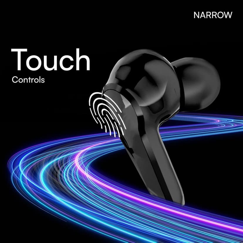 HAPIPOLA Narrow Immersive Audio | Bluetooth v5.2 10mm Driver | 100 Hours Stand-by | White Light 23 Hours Combined Playback | Touch Control Type C Interface | Good Bass view 6