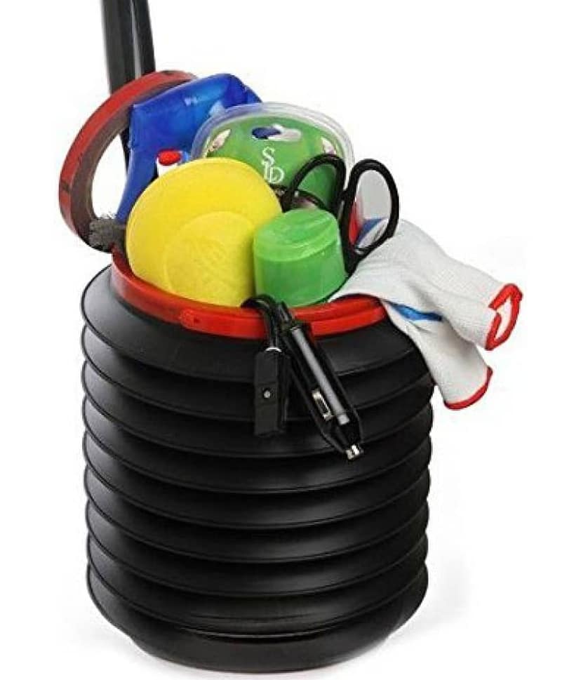 Mini Car Manual-Lift Trash Bin Can Holder Dustbin Foldable Pack of 1 view 2