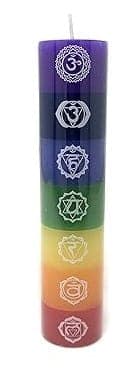 CD Craft 7 chakra tlight Candle || Spell candle used for ritual by spell casters|| Ideally made with scent|| Burning time 7 to 8hrs. view 2