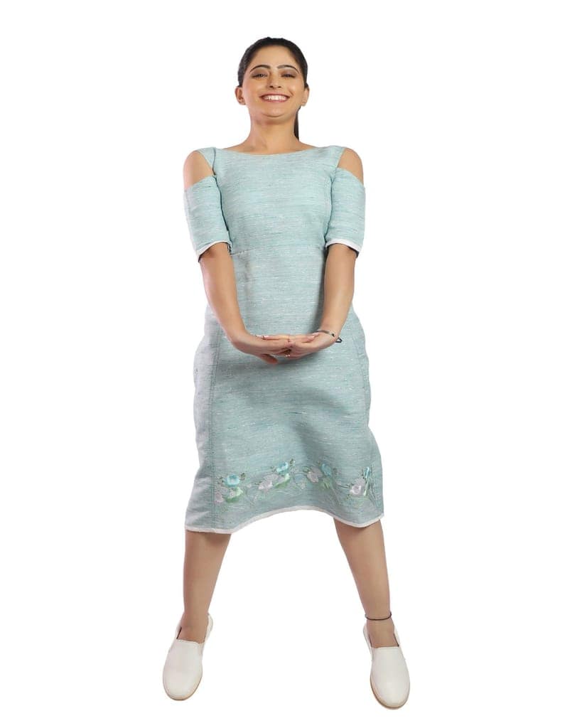 Sun Shines in you Handloom Cotton Tunic Dress view 3