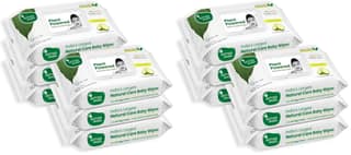 Mother Sparsh Natural Care Baby Wipes 60 Pcs (Pack of 12) I 100% Plant Made Fabric From Forest Land | Fresh+Cleanse (with Cucumber) Plant Powered Wet Wipes For Baby I Cotton Cloth Like Bigger Sheets Mother Sparsh Natural Care Baby Wipes 60 Pcs (Pack of 1