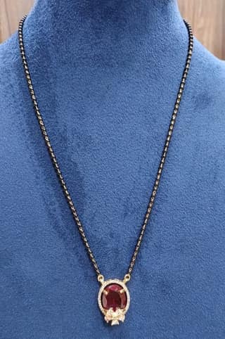 18K Gold Plated Traditional Indian Marathi Mangalsutra Necklace for Women