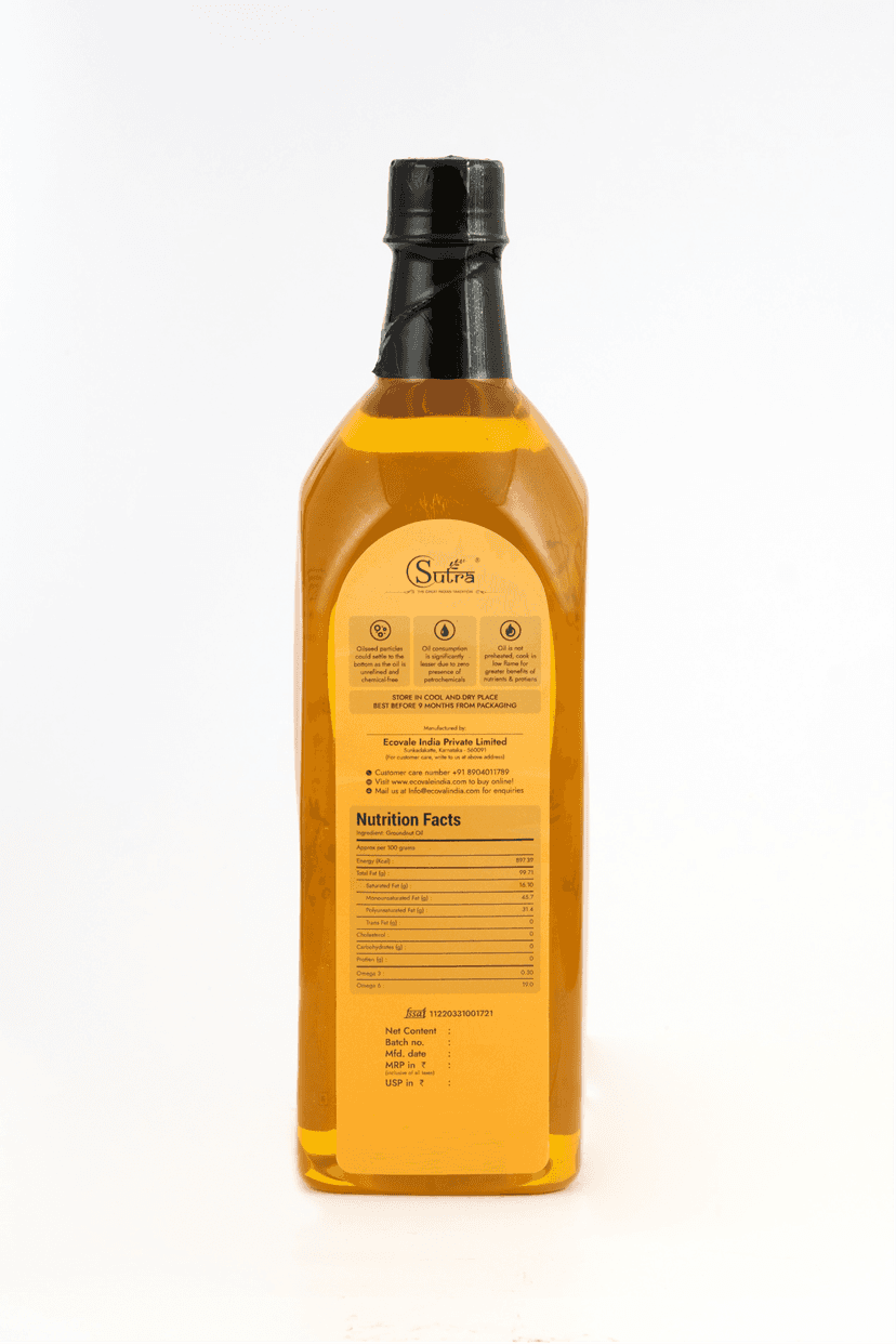 Sutra Groundnut Oil (Gold), 500 ml view 2