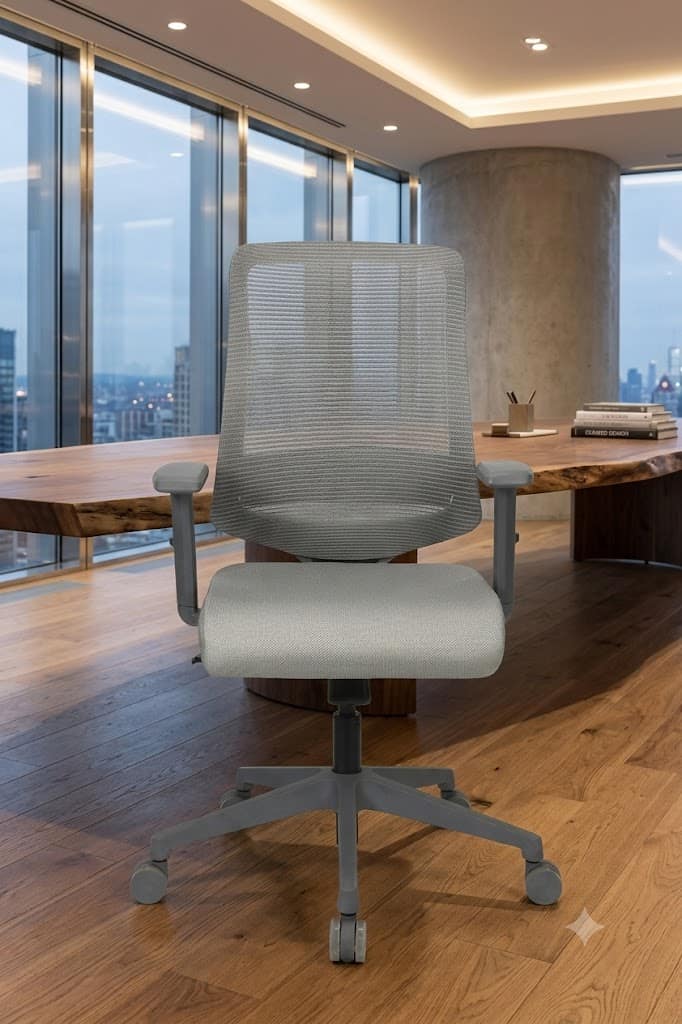 Kantva Ergonomic Mid Back Mesh Office Chair with Adjustable Armrests and Height Adjustment view 3