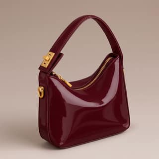 Women’s White Hobo Handbag | Stylish Handheld & Shoulder Bag (Burgandy)