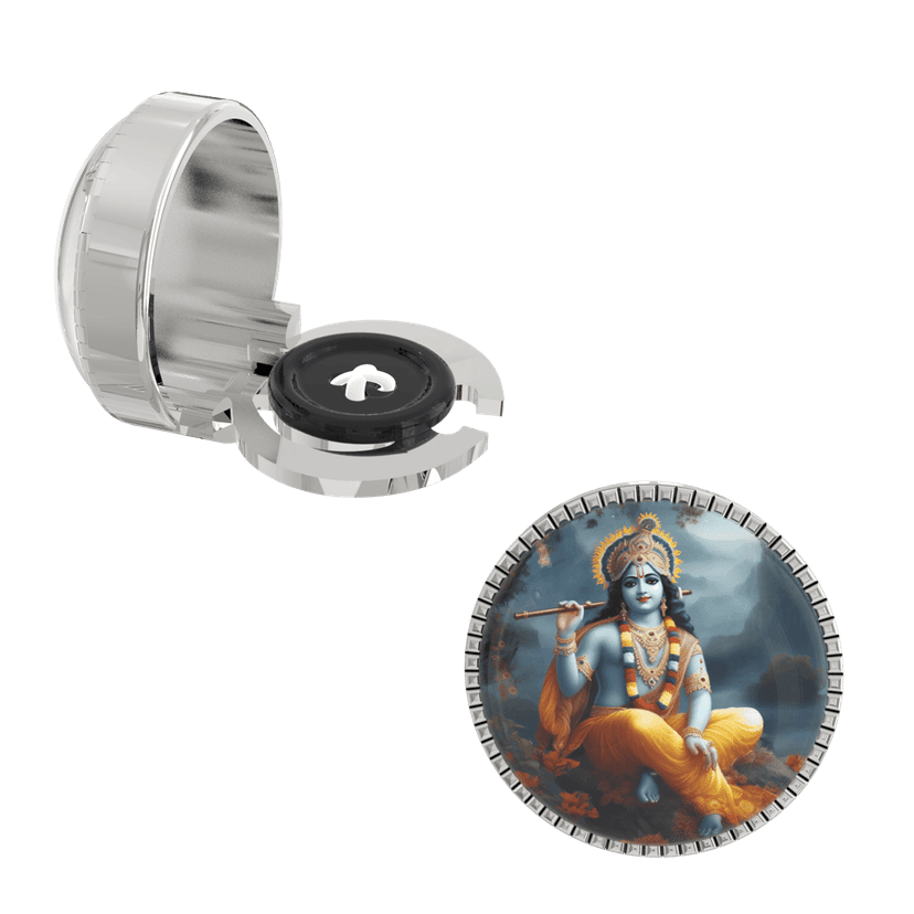 The Smart Buttons - Shirt Button Cover Cufflinks for Men - Divine Guardian: Vishnu Elegance