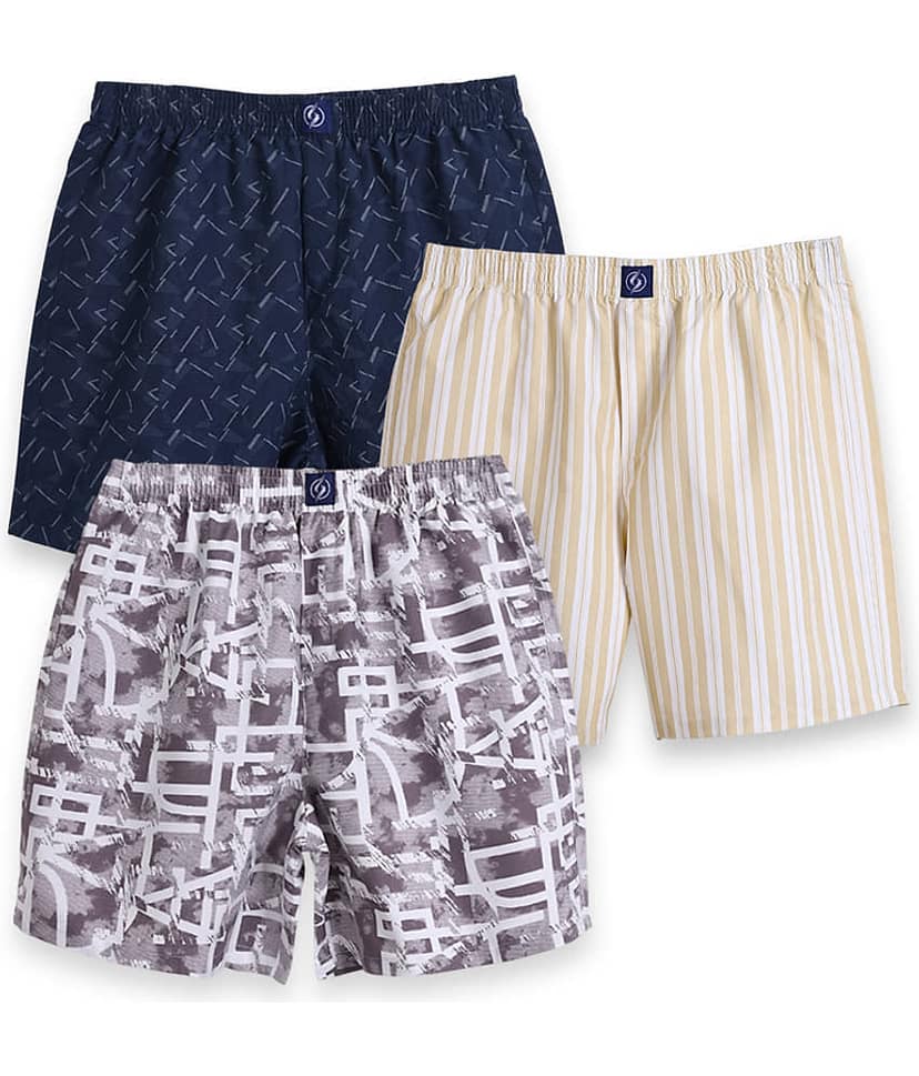 Supersquad Pack of 3 Cotton Blend Boxers For Men's ( Multicolor )