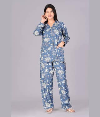 CTMTEX Sea Green,Rose Gold Rayon Women's Nightwear Nightsuit Sets ( Pack of 1 )