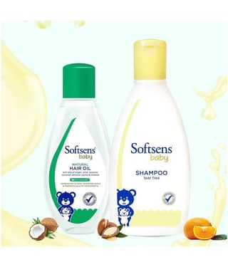Softsens Baby Hair Care Duo with Tear free Shampoo 200ml & Hair Oil 100ml