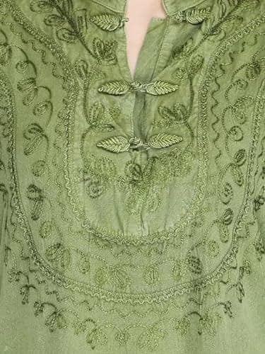 Women's Plus Size Tunic Tops T Shirts Summer Long Sleeve Round Neck Kurti Dress view 4