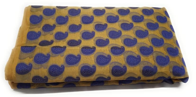 Women Chanderi Blend Cotton Banarasi Fabric / Cloth/ Dress Material for Blouse, Ethnic Wear, Evening Gowns, and Home Decor view 5