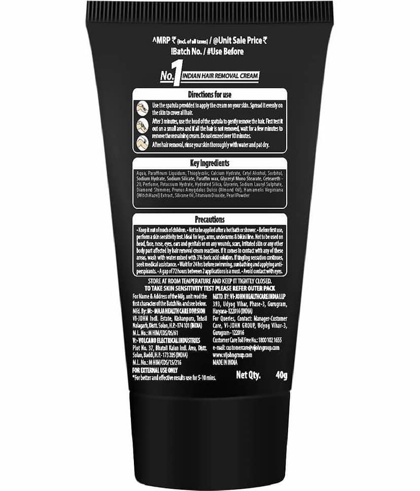 VI-JOHN Feather Touch Diamond & Peral Hair Removal Cream for Normal Skin 40g Each (80g) - Pack of 2 view 2