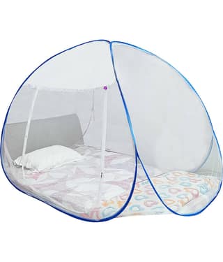 Silver Shine - Black Cotton Foldable Mosquito Net, Machardani ( Pack of 1 )