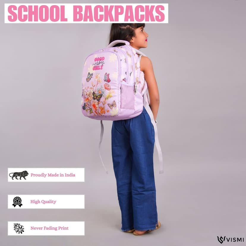 VISMIINTREND School Backpack Bags for Kids | School Bags | Water Resistant | Casual | Picnic | Travel | 5 to 10 Years School Backpack | Bag for Boys | Girls view 5