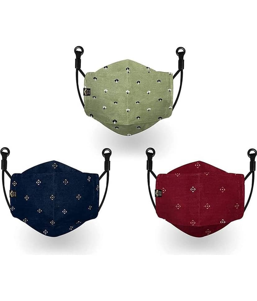 Wellstar - Multicolor 3 Ply Mask ( Pack of 3 )