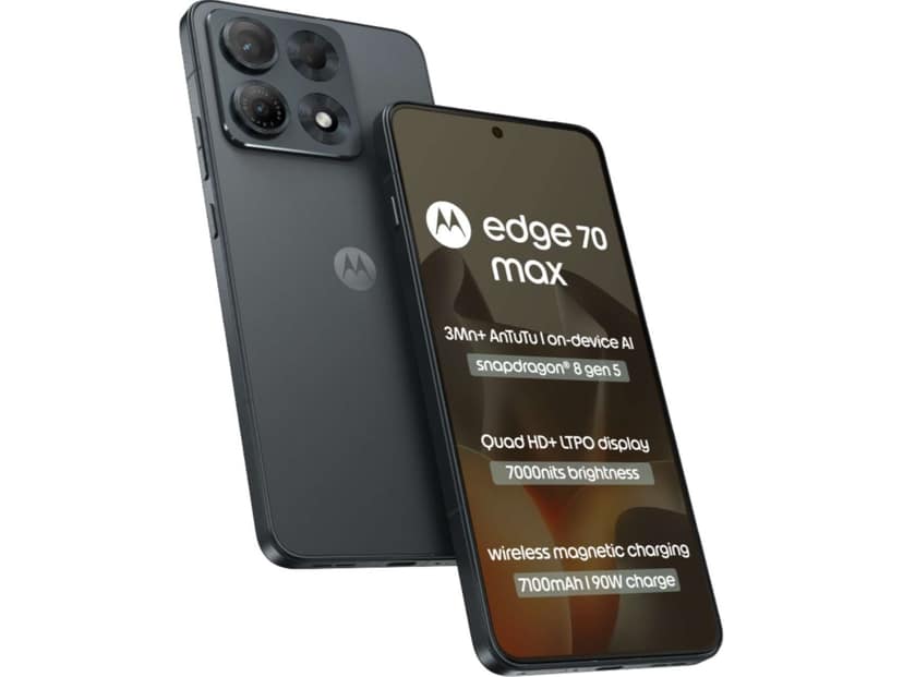 Motorola edge 70 Max Smartphone, 12GB RAM, 256GB Storage - PANTONE Dark Shadow