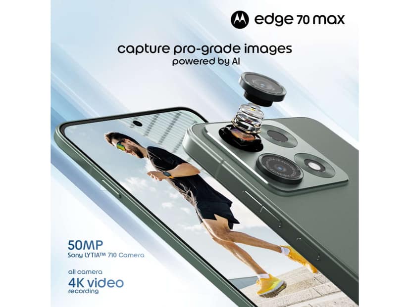 Motorola edge 70 Max Smartphone, 12GB RAM, 256GB Storage - PANTONE Dark Shadow view 3