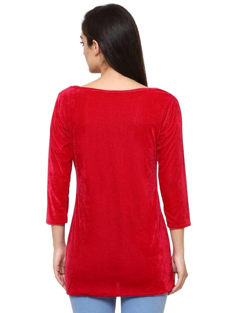 Klamotten Women's Velvet full Sleeves Top WD6C view 6
