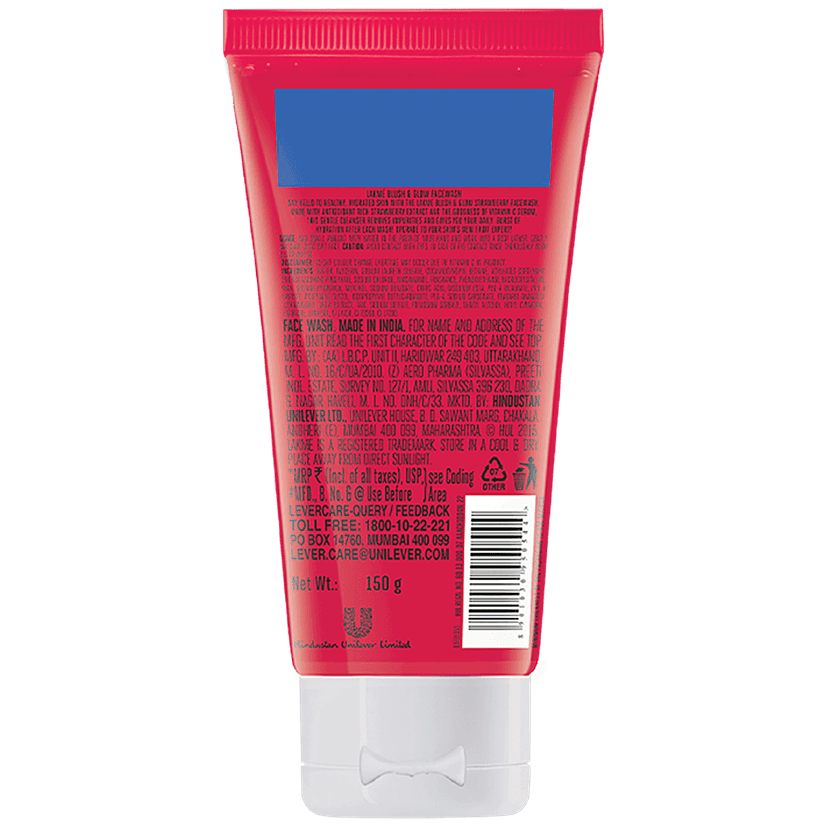 Lakme Blush & Glow Strawberry Freshness Gel Face Wash With Strawberry Extracts, 150 G 8904073811209 view 2
