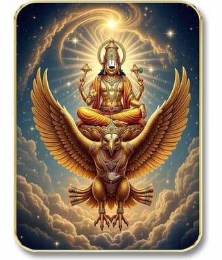 Livin'luxe Lord Vishnu Garuda MDF Wall Art with Table Top Stand & Wall Hanging Hole