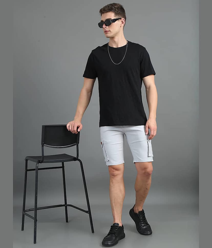 Paul Street Silver Linen Men's Shorts ( Pack of 1 ) view 5