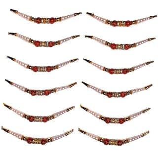 (Pack of 12) CHARKEE Fancy 12 Bhaiya Bhabhi Rakhi (Multicolour)
