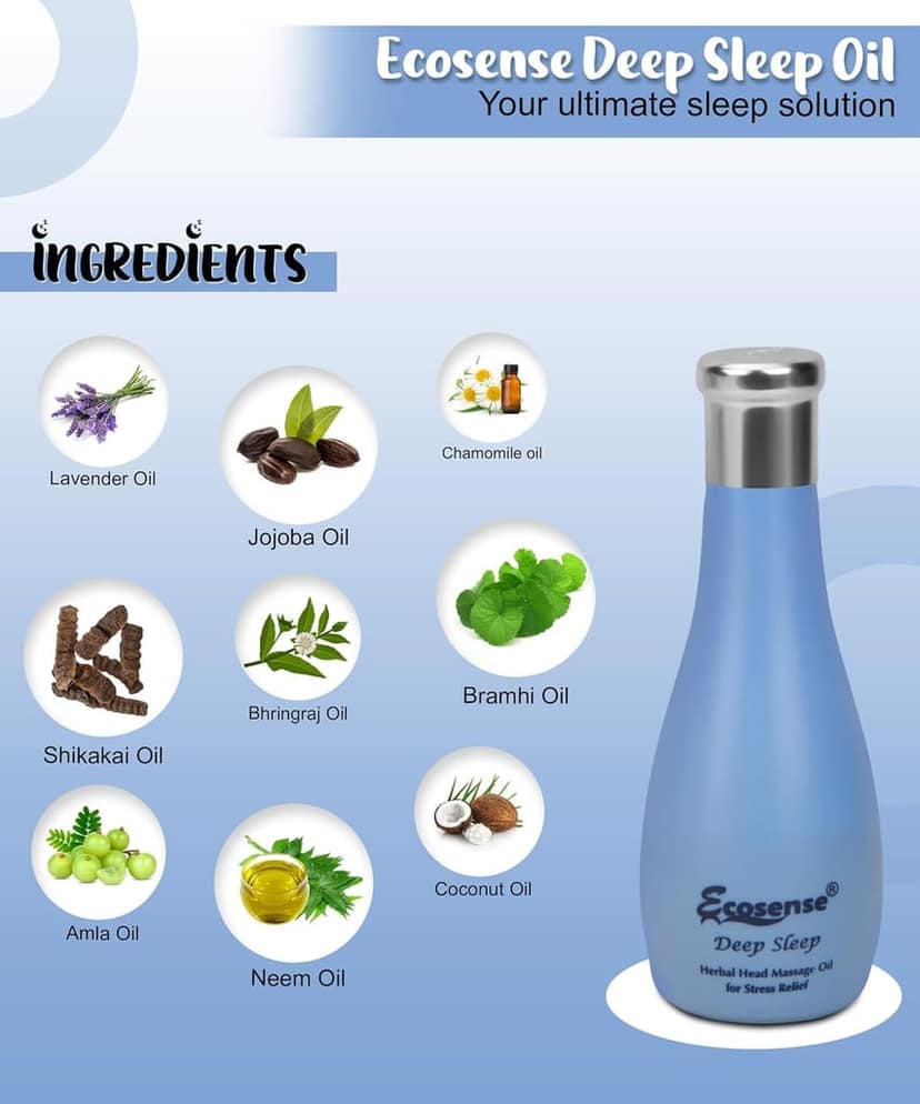 Ecosense Deep Sleep Stress Relief Head Massage Oil & Mild Headache Relief (75 ml) view 4
