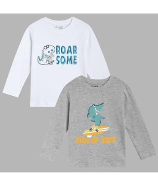 ETCHED DESIGN Pack of 1 Boys Cotton T-Shirt ( Multicolor )