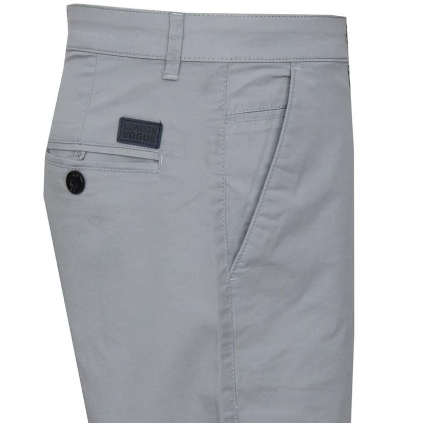 Cotton Grey Solid Shorts view 5