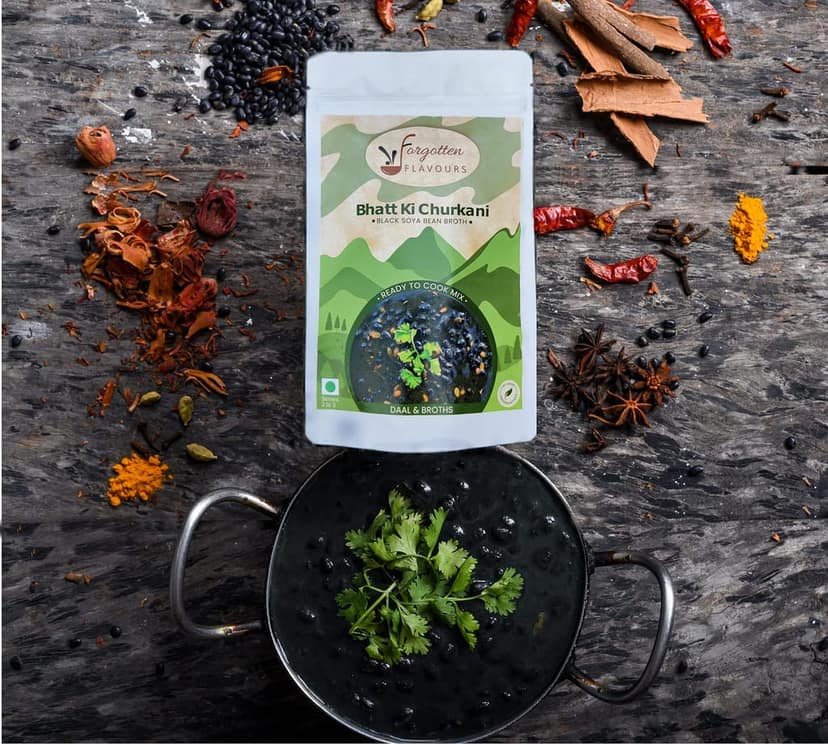 Forgotten Flavours Combo Pack | Bhatt ki Churkani (Black Soyabean Based Dal) |Pahadi Raita/ Curd Seasoning ( Shaker Bottle) | Aloo ke Gutke (Potato Seasoning ) || No Artificial Preservative or Color | Instant Cooking Mix view 3