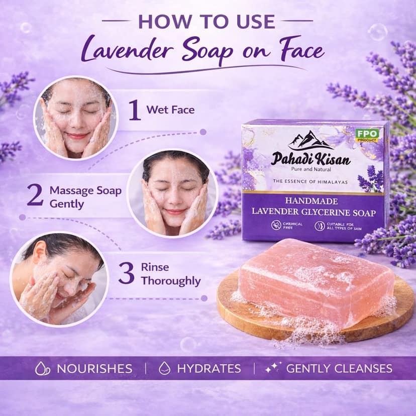 Lavender Glycerine Soap 100 gm view 3