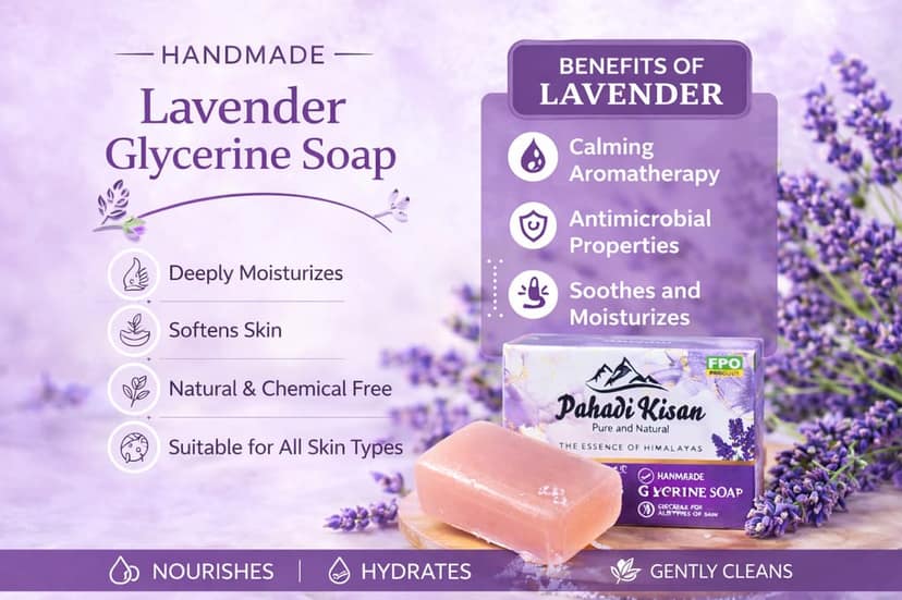 Lavender Glycerine Soap 100 gm view 4