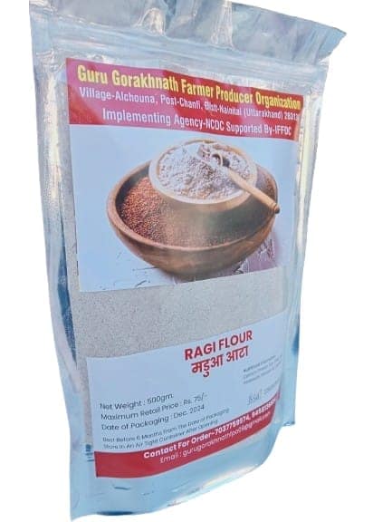 Buy Ragi Flour Online - 500gm Pack | Guru Gorakhnath Farmer Producer Organization view 3