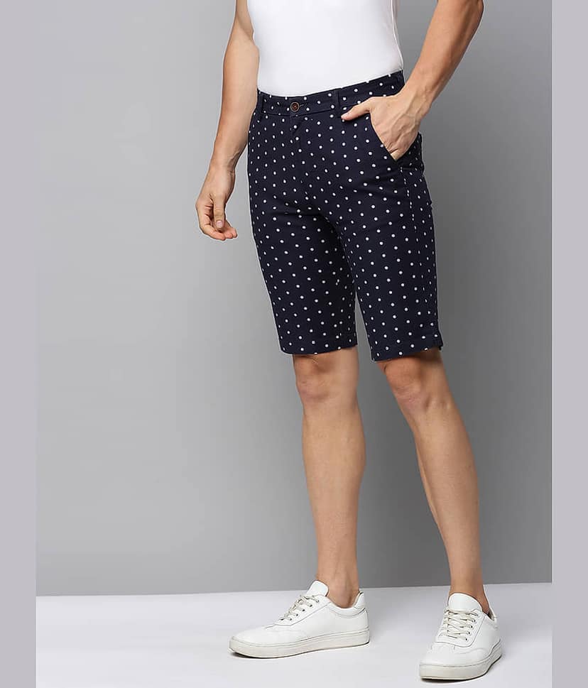 Showoff - Navy Blue Cotton Men's Chino Shorts ( Pack of 1 ) view 3