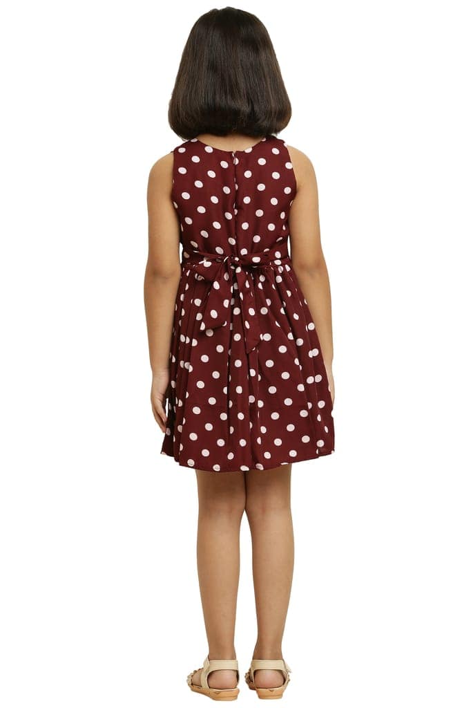 Princess Fancy Brown Frock & Dress For Girls. view 4