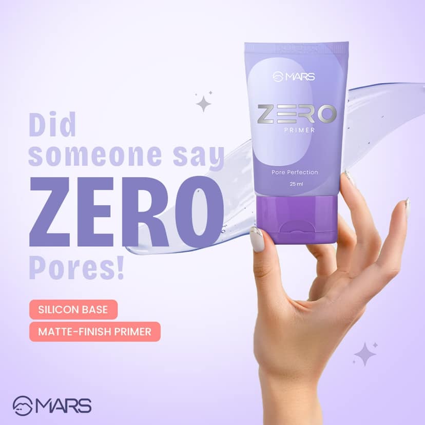 MARS Zero Face Primer, Smoothens Out The Skin, Controls Oil 25ml view 3