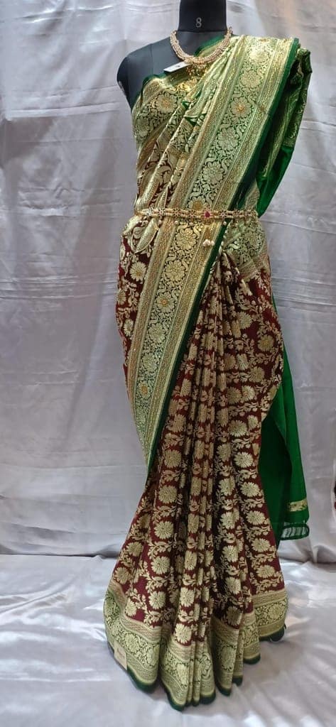 Bridal Banarasi Silk Saree view 2