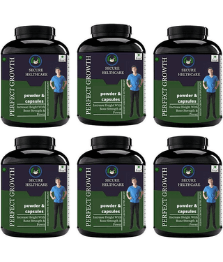 Secure Healthcare Perfect Growth Plain flavor 0.6 kg Powder Pack of 6